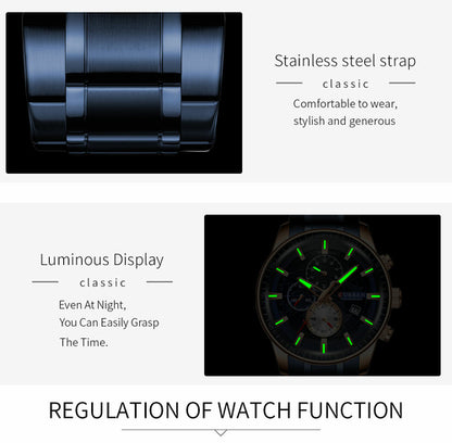 Heren Quartz Horloge – Luxe Uitstraling & Waterbestendig